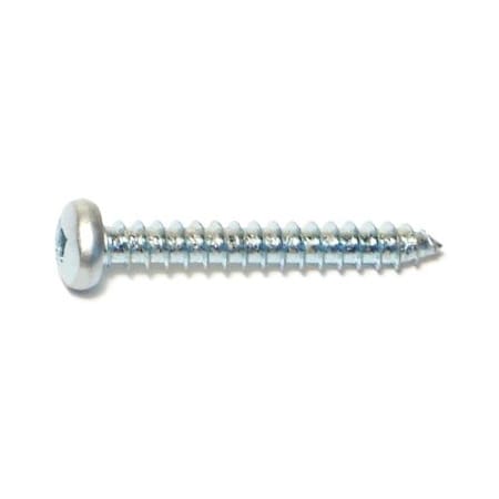 Midwest Fastener Sheet Metal Screw, #8 x 1-1/4 in, Zinc Plated Steel Pan Head Square Drive, 35 PK 64033